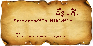 Szerencsés Miklós névjegykártya